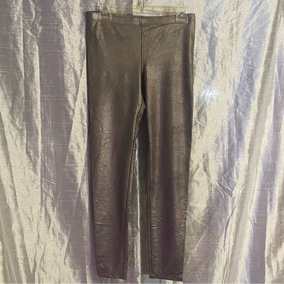 Forever 21 pewter leggings GUC SZ L, nylon elastane blend, very stretchy - Picture 8 of 11